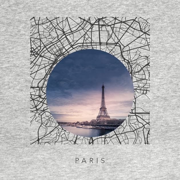 Paris Streets Collage by Seven Trees Design